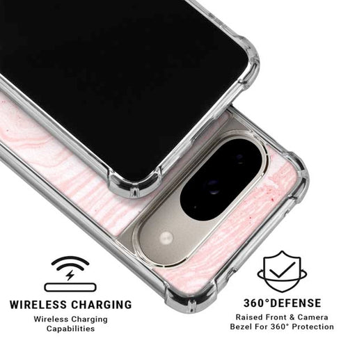 Pink Marbling Google Pixel 10 Clear Case